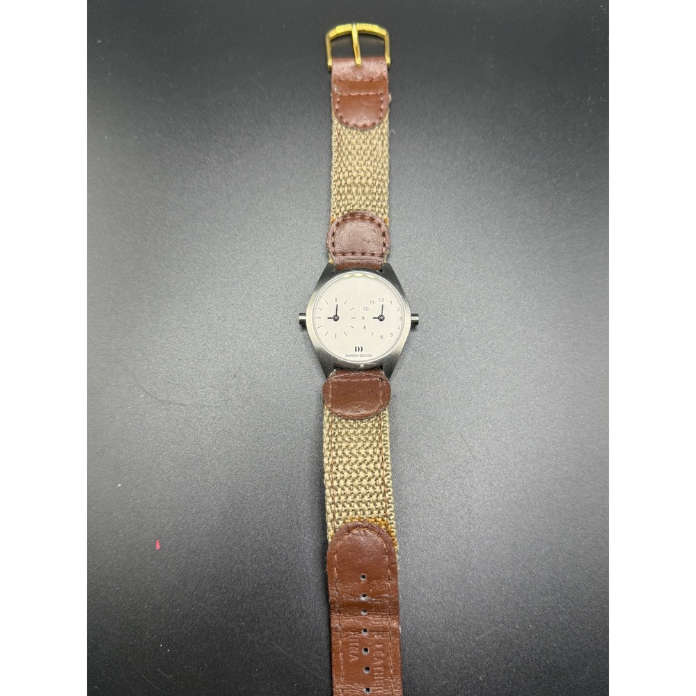 Danish Design IV22Q890 Dual Time Quartz Watch Leather Strap - Picture 6 of 9
